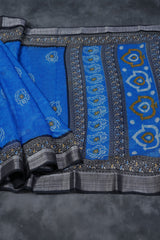 Soft Jute Sarees with Bhandini Prints & Elegant Kaddi Border – Shop Now!