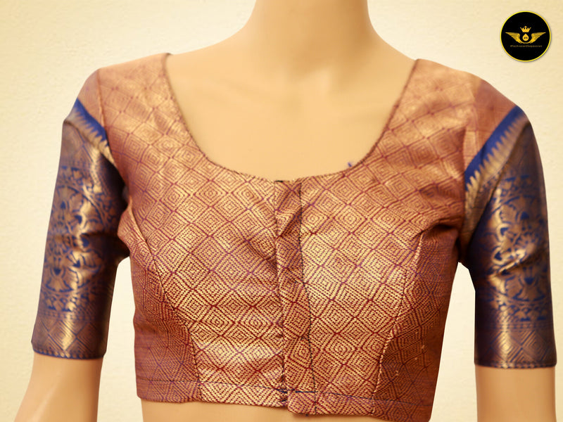 Banarasi Handloon Saree: All-Over Zari Butta with Contrast Border