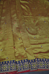 Exquisite Designer Silk Saree Set: Elegant Embroidered Blouse Included