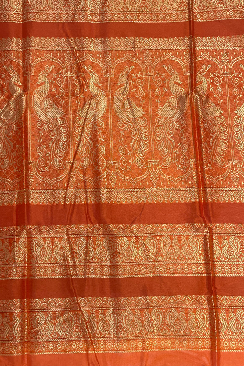 Elegant Pure Madurai Silk Saree with Rich Pallu & Running Blouse