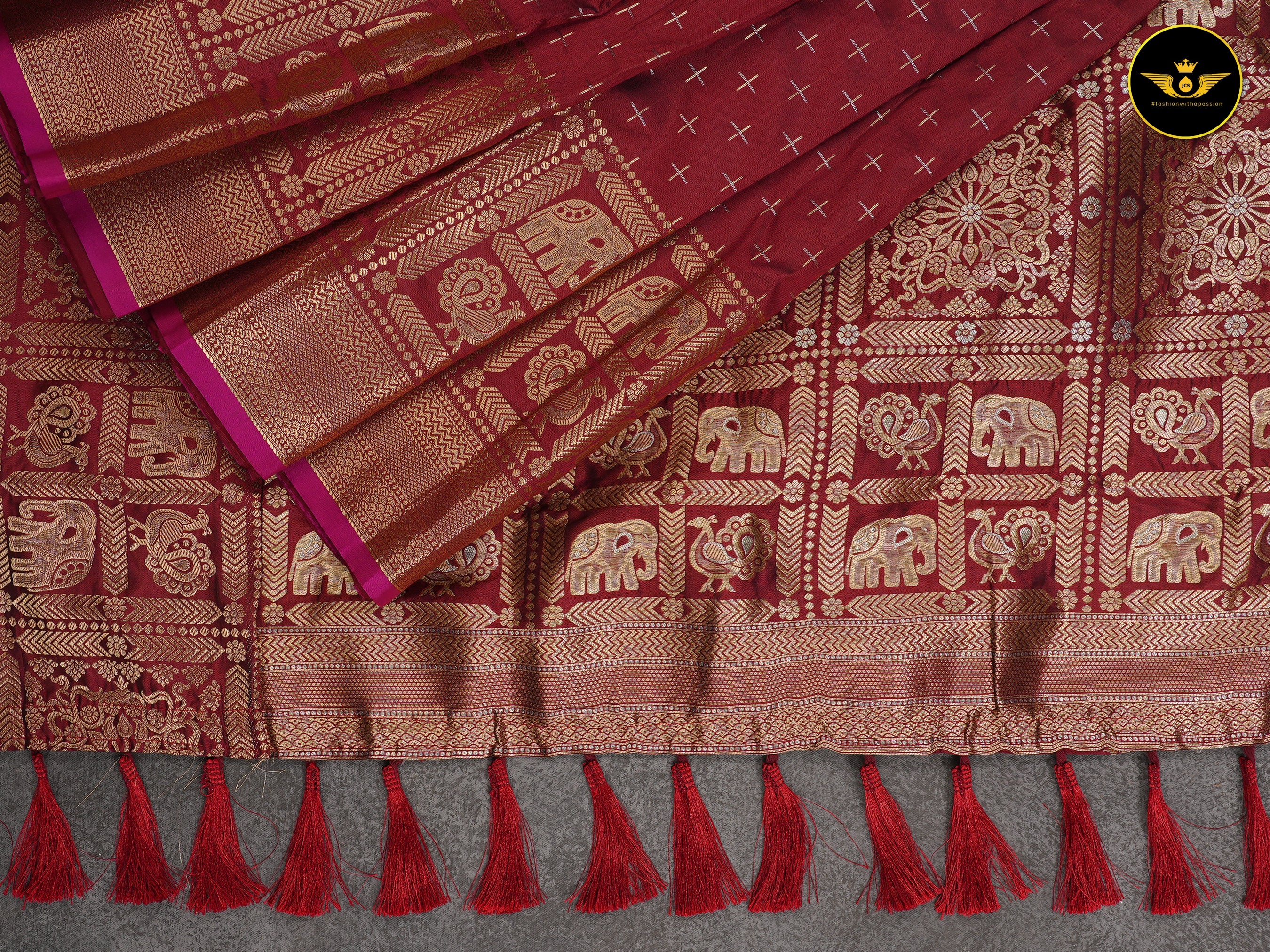 Semi Soft Silk Saree With Zari Woven Border And Pallu SAREE JCS Fashions