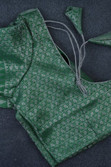 Luxurious Dupion Silk Saree with Silver Zari & Customizable Blouse
