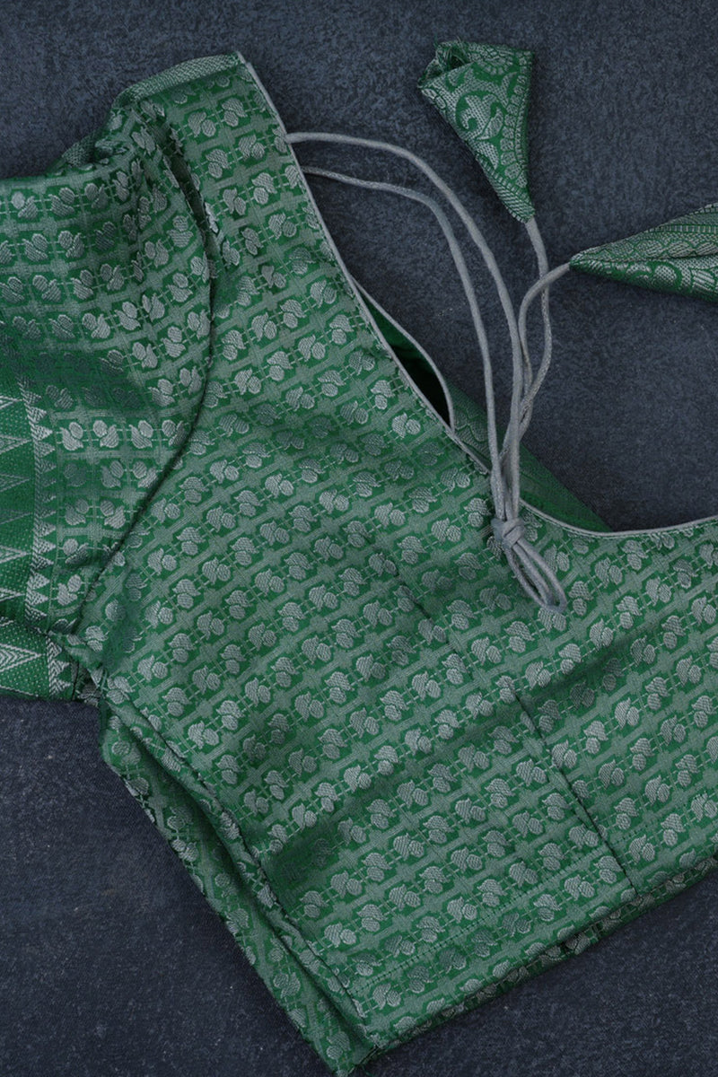 Luxurious Dupion Silk Saree with Silver Zari & Customizable Blouse