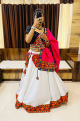Make a Dazzling Statement with our Lehenga Chaniya Choli in White