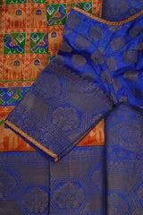 Exquisite Ikkat Silk Saree with Pochampally Weaving - Rich and Elegant