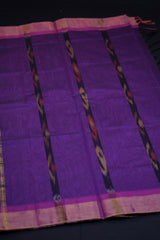 Elegant Pochampally Pure Soft Cotton Saree with Matching Blouse