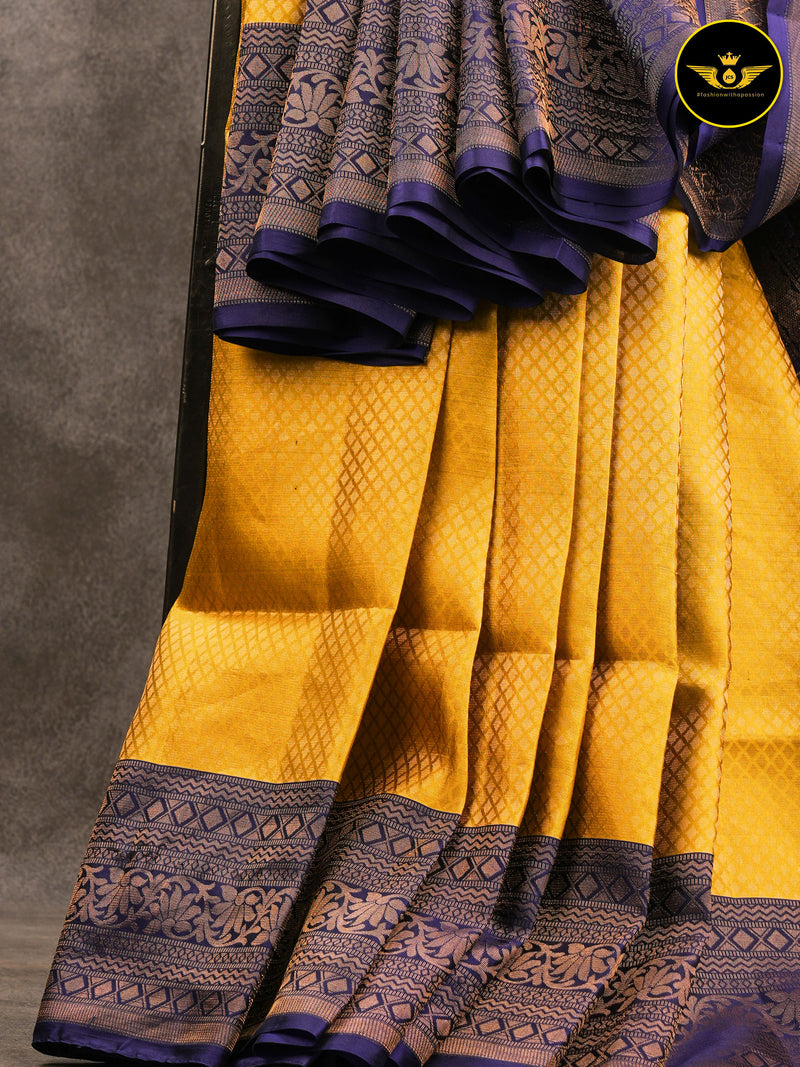 Hand Woven Jari Pure Kanchipuram Soft Silk Saree