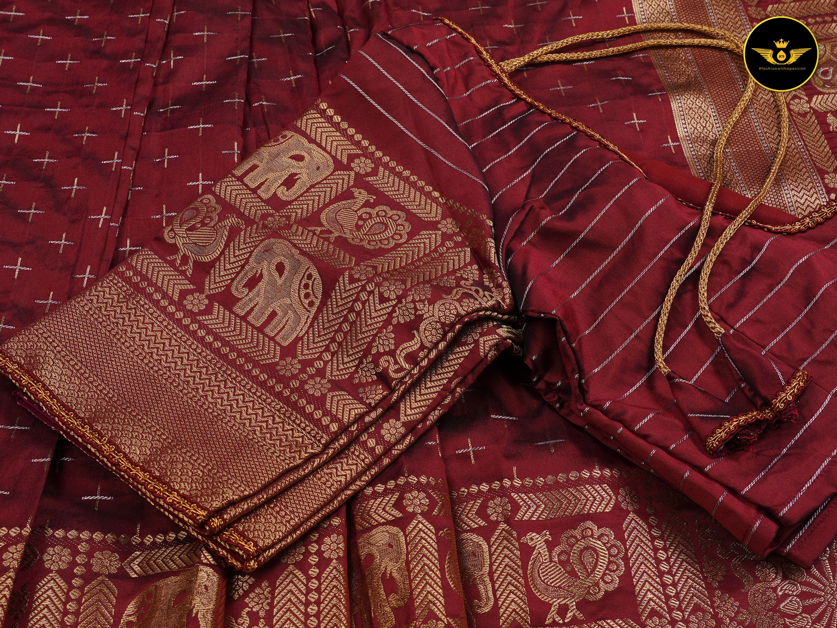 Semi Soft Silk Saree With Zari Woven Border And Pallu SAREE JCS Fashions