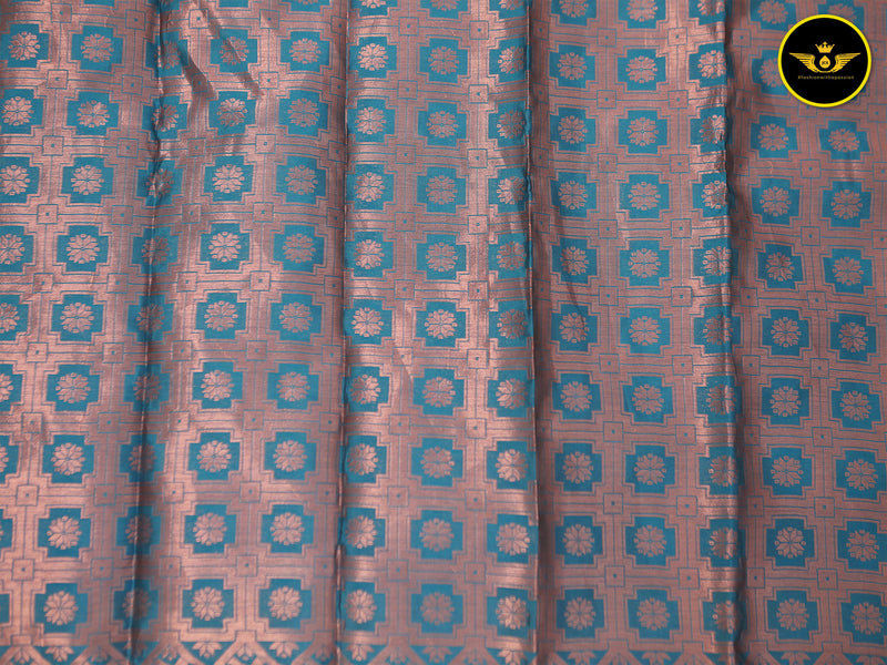 Kolam Design Rangoli Art Silk Saree - Lightweight & Comfortable