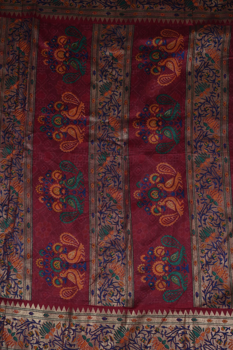 Exquisite Green Ikkat Saree with Traditionally Crafted Design