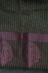 Semi-Soft Silk Saree and Sparkling Silver Weave Border with Blouse