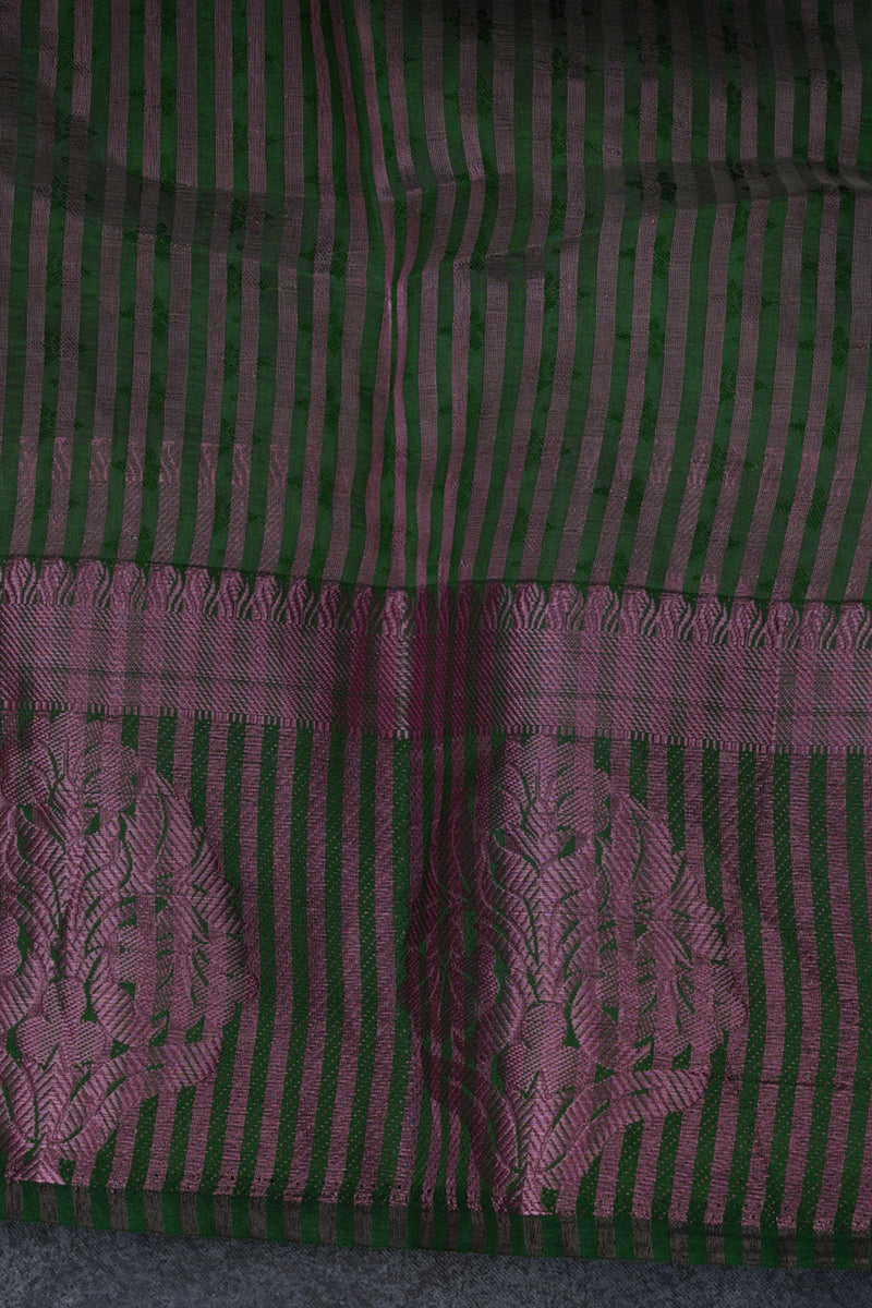 Semi-Soft Silk Saree and Sparkling Silver Weave Border with Blouse