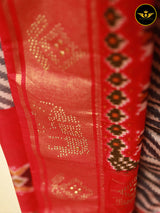 Patola Soft Silk Two Side Borders Saree With Contrast Blouse