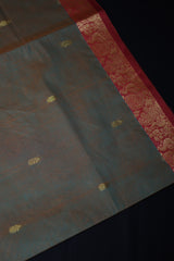 Elegant 9-Yard Cotton Blend Saree & Modern Line Pallu from JCSFashions