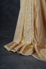 Opulent Chickenkari Georgette Saree with Stunning Zari Border Saree JCS Fashions