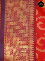 Banarasi Handloon Saree: All-Over Zari Butta with Contrast Border