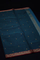 JCSFashions Elegant 9-Yard Cotton Saree with Richly Textured Line Pallu