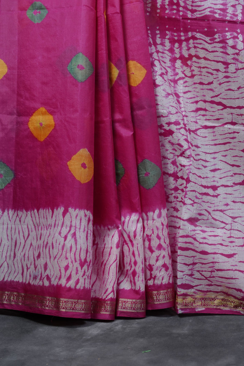 Authentic SHIBORI Sarees with BANDHEJ Design at JCS Fashions