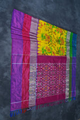 Elegant Gadwal Patola Weaved Border Saree with Kanchi Zari detail