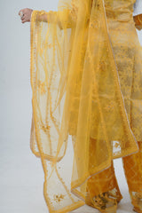 Elegant Embroidered Kurti Salwar Kameez with Matching Dupatta