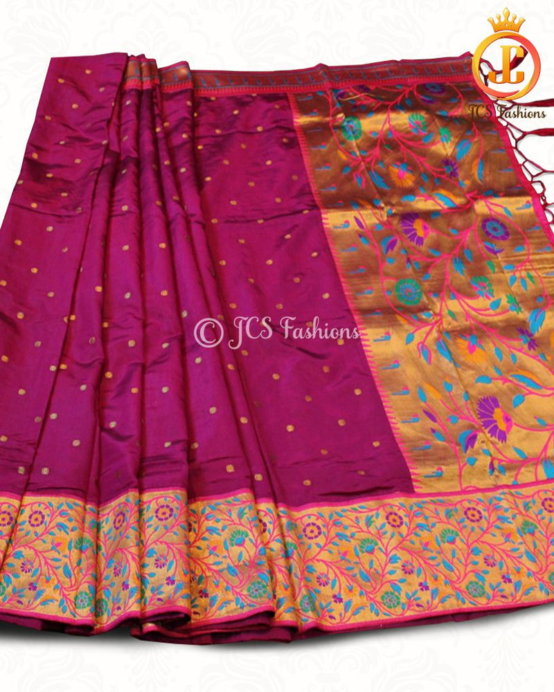 Luxurious Paithani Design Silk Saree With Fully Stitched blouse
