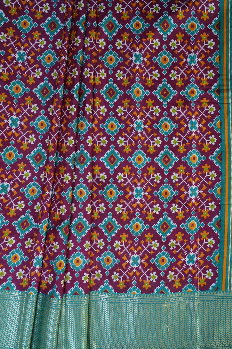 Traditional Elegance Kanchipuram Semi Silk Saree with Ikkat Design
