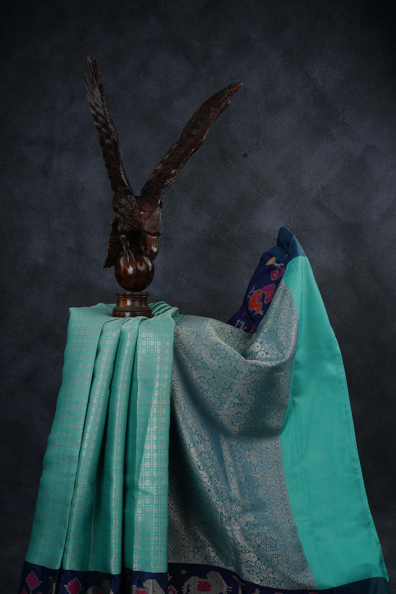Luxurious Banarasi Tissue Saree with Chic Jacquard Blouse