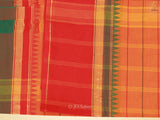 Kanchi Cotton Mustard Thread Line Saree with Zari Border Work