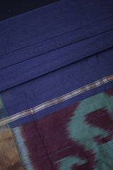 Elegant Soft Cotton Saree with Zari Border & Pochampally Pallu