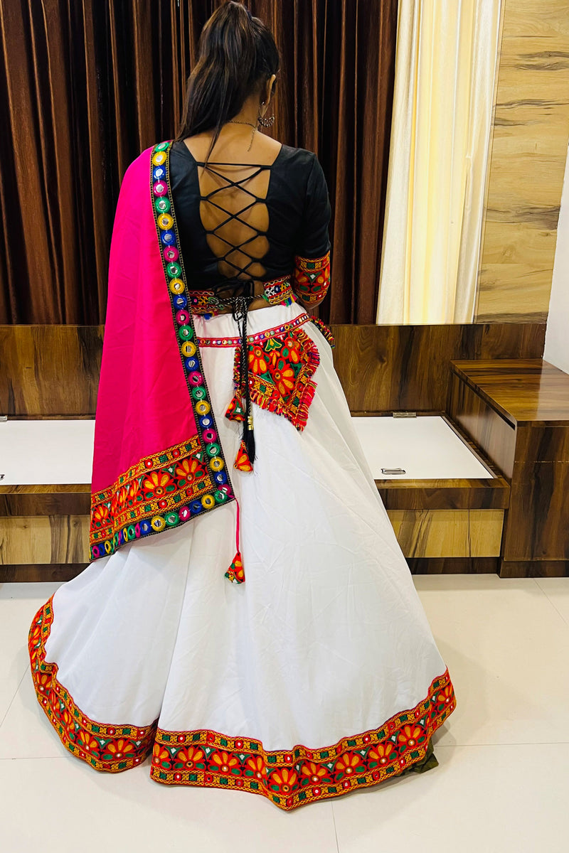 Make a Dazzling Statement with our Lehenga Chaniya Choli in White