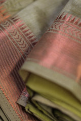 Traditional Elegance Tussar Silk Saree with Zari Borders