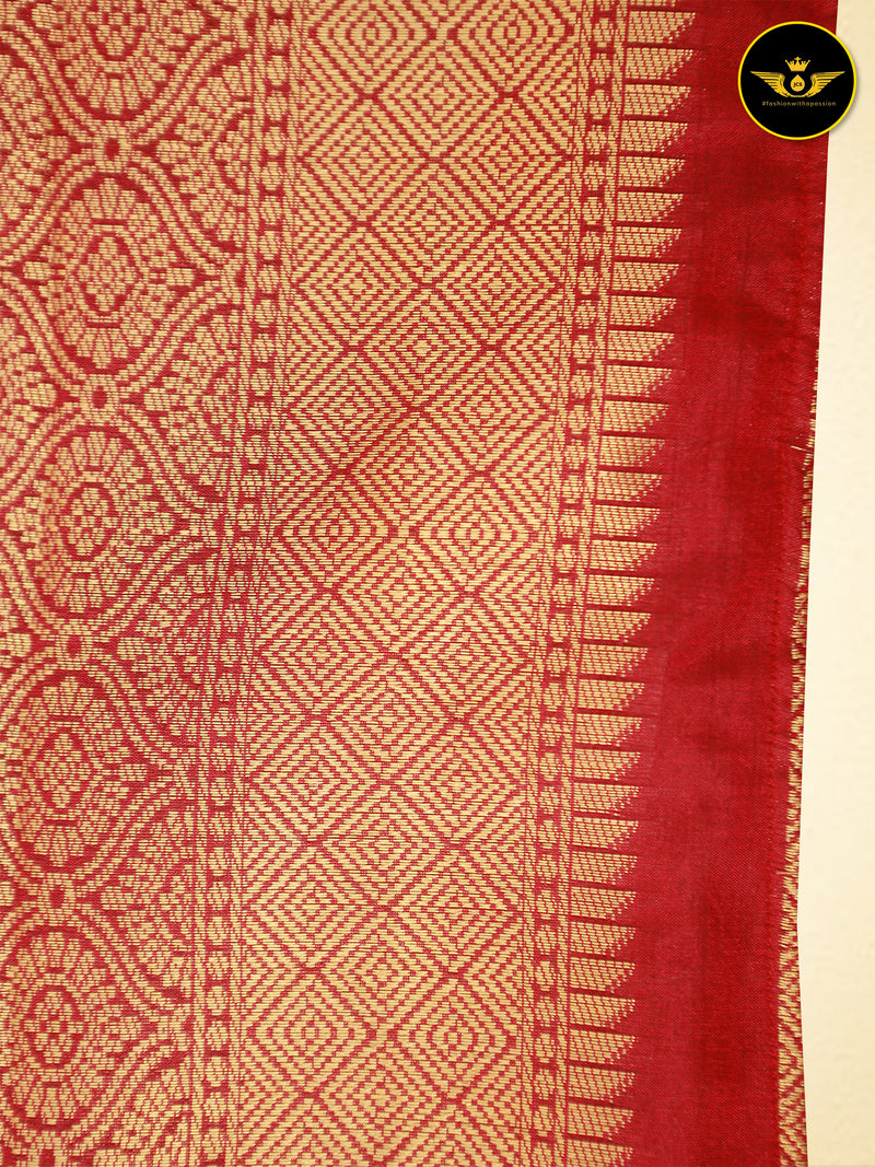 Banarasi Handloom Saree With all Over Zari Butta