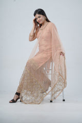 Ethnic Elegance: Soft Net Sharara - Perfect for Special Occasions