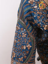 Sabyasachi Style Copper Jari Heavy Embroidery Work Blouse