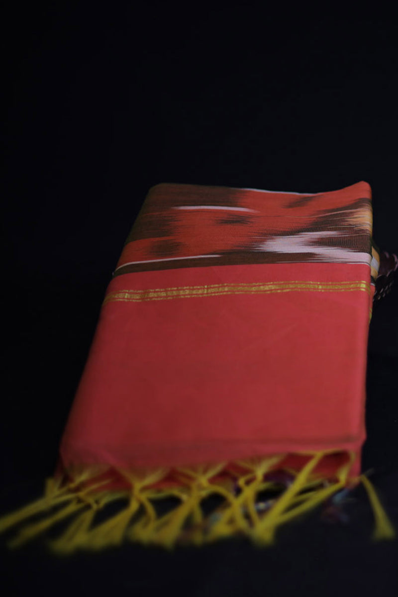 Elegant Pochampally Design Pure Cotton Saree with Matching Blouse