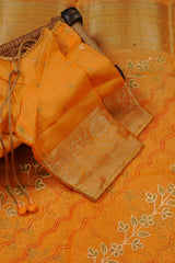 Kanchi Organza Saree with Beautiful Kanchi Border and Stitched Blouse