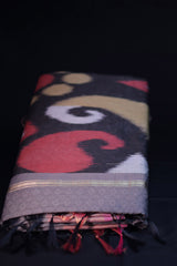 Premium Soft Cotton Saree With Pochampally Pallu & Zari Border