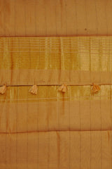Gold Kanchi Organza Saree with Kanchi Border - Fully Stitched Blouse