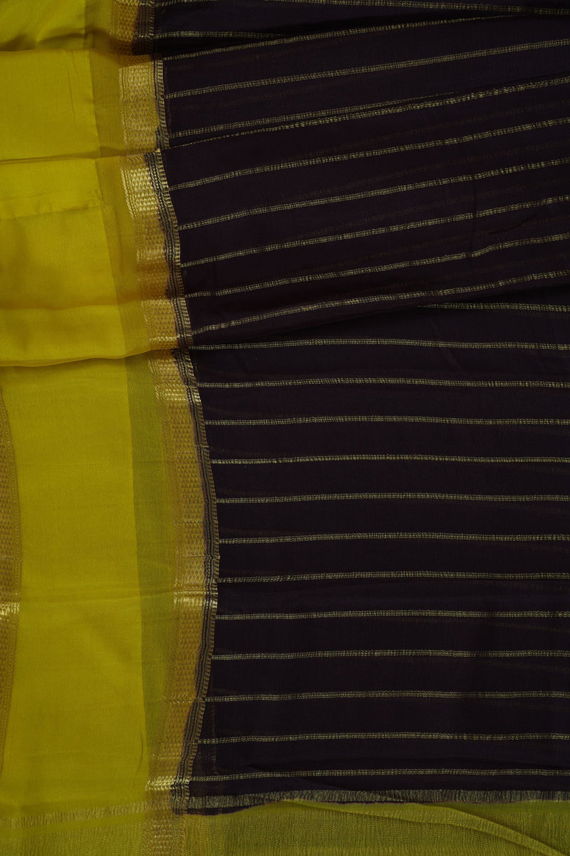 Luxurious Mysore Wrinkle Crepe Silk Saree with Bentex Border