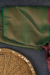 Royal Banarasi Tissue Saree with Green Border - Elegance Meets Comfort