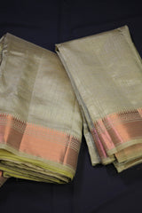 Traditional Elegance Tussar Silk Saree with Zari Borders
