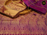 Pure Kanchipuram Silk Saree With Fully Stitched Blouse