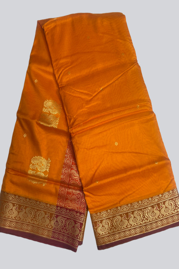 Exquisite Madurai Silk Saree with Rich Pallu & Coordinating Blouse