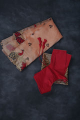 Vibrant Organza Saree and Banglori Blouse Set with Elegant Diamond Work