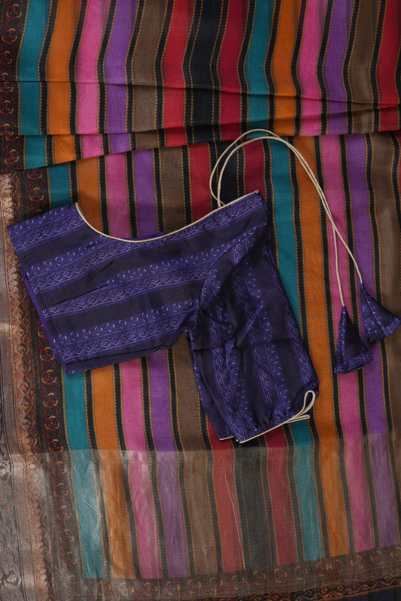 Exquisite Sabhyasachi Lehariya Organza Silk Saree with Kanchi Border