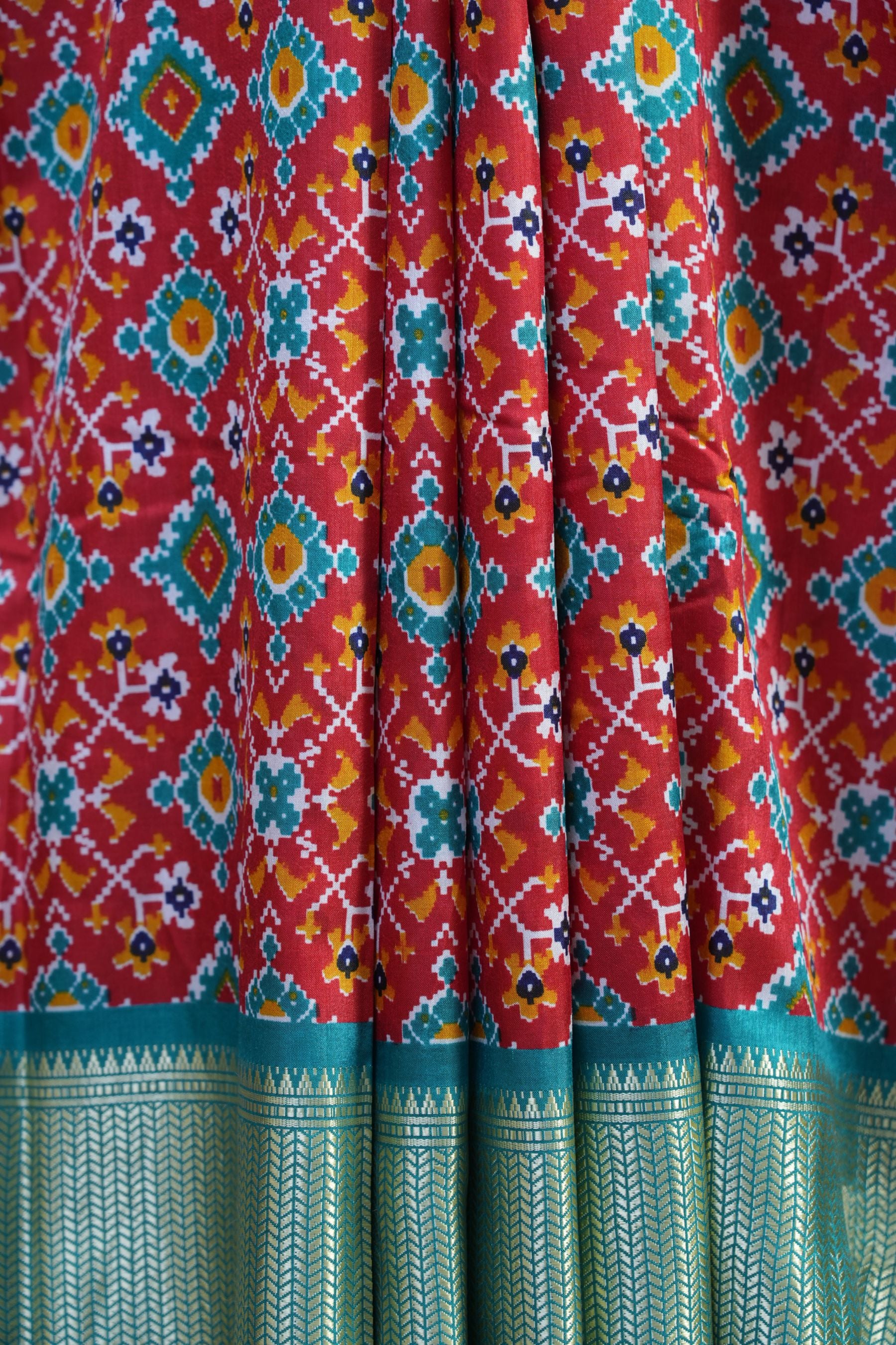 Elegant Kanchipuram Semi-Silk Saree with Ikkat design Saree JCS Fashions