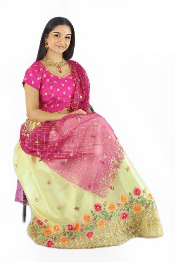 Indian Lehenga With Heavy Embroidery And Stone Work