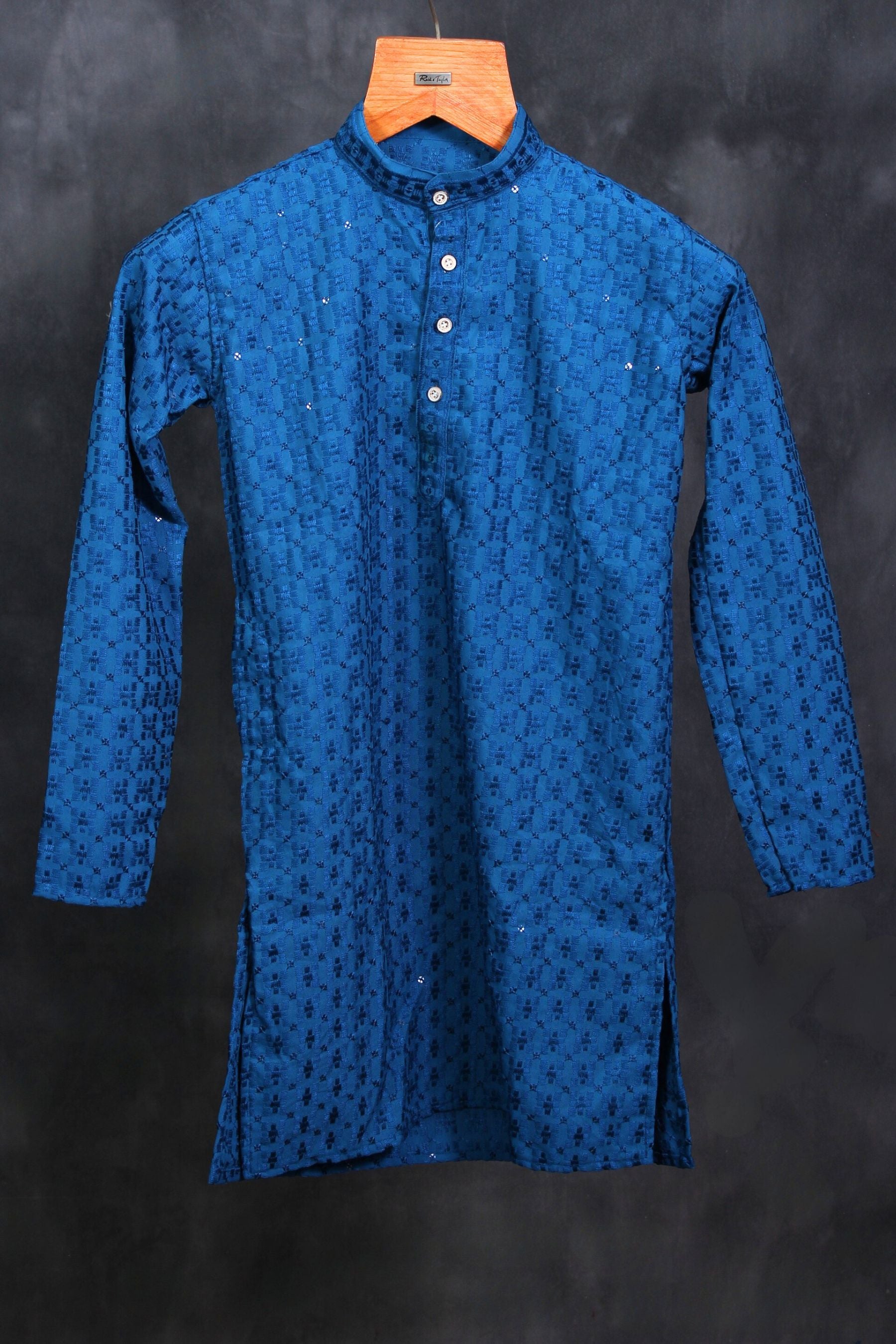Boys' Elegant Lakhnavi Kurta: Rich Heritage Indian Apparel For Kids