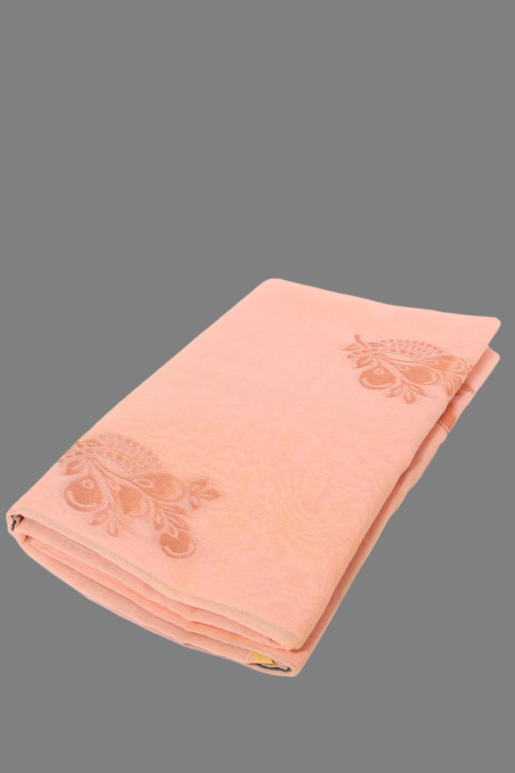 JCSFashions Pure Silk Cotton Sarees with Elegant Motifs Saree JCS Fashions Peach 5.5 meters