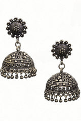 Crafted with Love Artisan Touch Oxidized Jhumka Jhumki Earrings